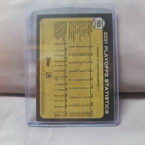 Bobby Witt Jr. 2022 Topps Heritage Minor League Baseball card no. 105 Omaha - Picture 4 of 8